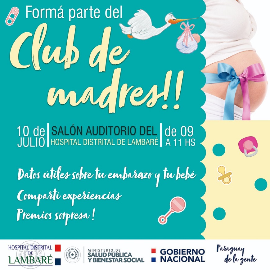 Hospital de Lambaré invita a su segunda jornada del Club de Madres -  Ministerio de Salud Publica y Bienestar Social